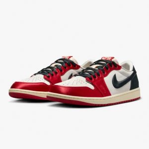 Air Jordan 1 Low OG x Trophy Room Sail and Varsity Red