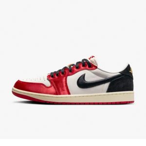 Air Jordan 1 Low OG x Trophy Room Sail and Varsity Red